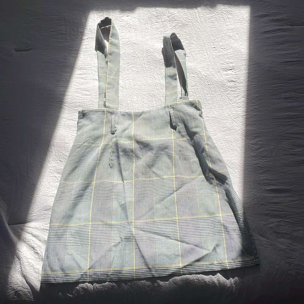 Forever 21 Plaid Mini Skirt with Suspender Straps!